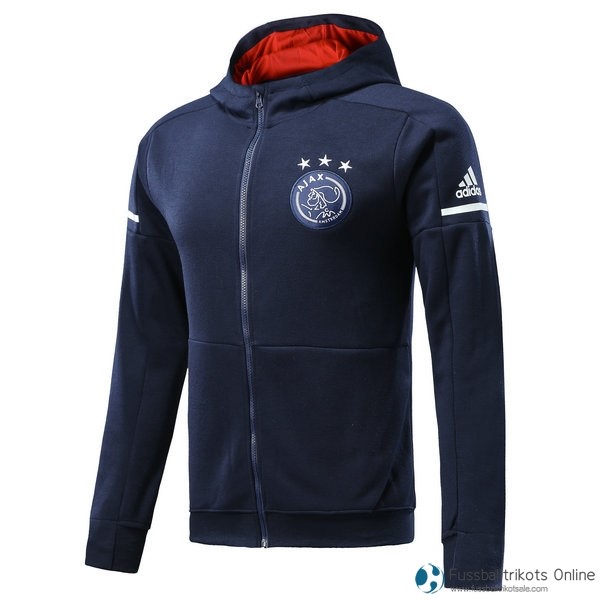 Ajax Hoodies Kinder 2017-18 Blau Fussballtrikots Günstig